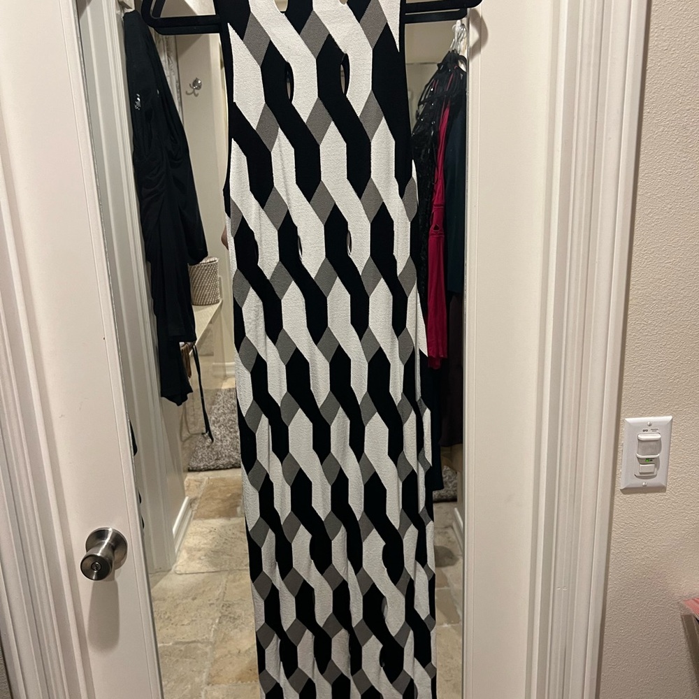 Rag & Bone Monochrome Patterned Maxi Dress - Picture 2 of 4